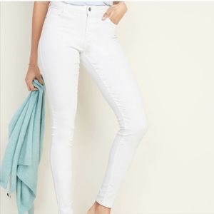 Old Navy Midrise Rockstar super skinny jeans white size 8 short